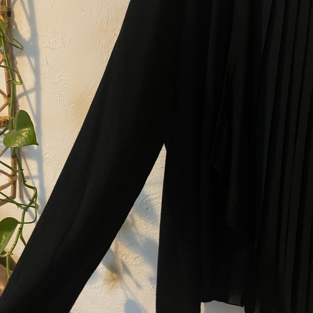 Lane Bryant Black Pleated Cardigan - Picture 2 of 6